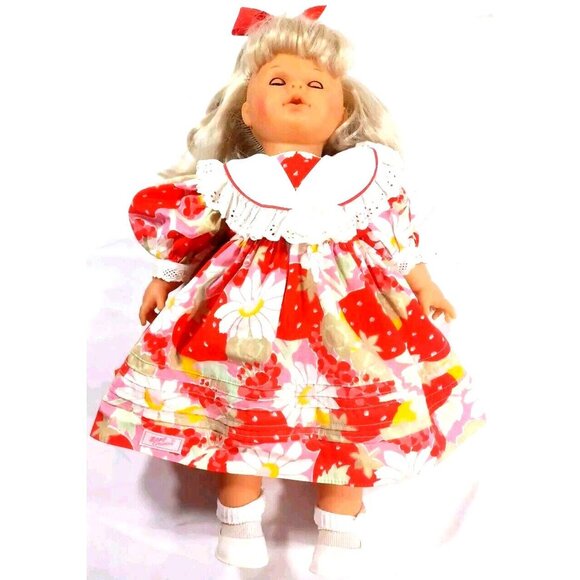 Max Zapf Creation Ballica Doll Twins ? Vintage 1980s 20" Ribbons and Lac… - Picture 12 of 16